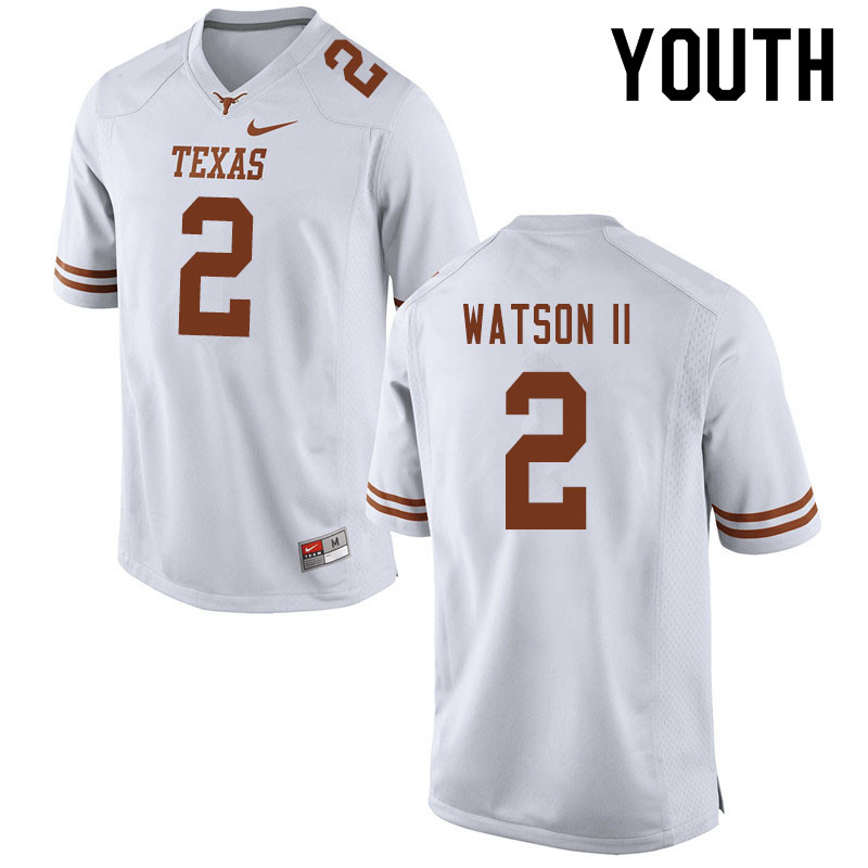 Youth #2 Kenyatta Watson II Texas Longhorns College Football Jerseys Sale-White